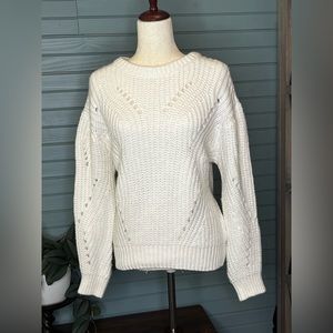 Vince Camuto Cable Knit Sweater Off-White